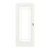 HUGA drzwi przesuwne Kontur 1 biały lakier klasyczny z przeszkleniem LA Lugano
