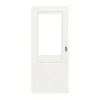 HUGA drzwi przesuwne Kontur 2 biały lakier klasyczny z przeszkleniem LA