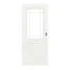 HUGA drzwi przesuwne Kontur 2 biały lakier klasyczny z przeszkleniem LA Lugano