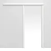 HUGA system drzwi przesuwnych naścienny biel ultramatowa z ościeżnicą