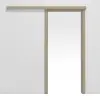 HUGA system drzwi przesuwnych naścienny ultramatowy taupe (kolor ciemnoszaro-brązowy) z ościeżnicą