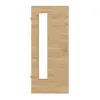 HUGA drzwi wewnętrzne dąb sękaty wzdłuż Durat Basic z przeszkleniem LA 24 po stronie zawiasów