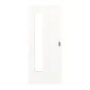 HUGA drzwi przesuwne biel pino Durat Basic z przeszkleniem LA 24 po stronie zawiasów