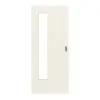 HUGA drzwi przesuwne białe podobne do RAL 9010 Lakier Basic z przeszkleniem LA 24 po stronie zawiasów