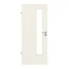 HUGA drzwi wewnętrzne biały podobny do RAL 9010 Lack Basic z przeszkleniem LA 24 od strony zamka