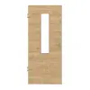 HUGA drzwi wewnętrzne dąb sękaty wzdłuż Durat Basic z przeszkleniem 4 LA na środku