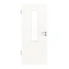 HUGA drzwi wewnętrzne biel pino Durat Basic z przeszkleniem LA 4 na środku