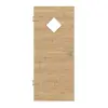 HUGA drzwi wewnętrzne dąb sękaty wzdłuż Durat Basic z przeszkleniem LA 6 romb