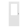 HUGA Drzwi przesuwne Białe Bütte Durat Basic z przeszkleniem LA 7