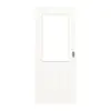 HUGA drzwi przesuwne biel pino Durat Basic z wycięciem na szybę LA 7