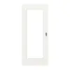 HUGA drzwi przesuwne biały lakier dekor podobny do RAL 9016 Durat Basic z przeszkleniem LA 8