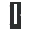 HUGA drzwi wewnętrzne antracyt podobny do RAL 7016 lakier matowy Basic z przeszkleniem LA 24 na środku