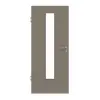 HUGA drzwi wewnętrzne taupe (kolor ciemnoszaro-brązowy) lakier matowy Basic z przeszkleniem LA 24 na środku