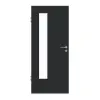 HUGA drzwi wewnętrzne antracyt podobny do RAL 7016 lakier matowy Basic z przeszkleniem LA 24 po stronie zawiasów