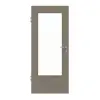 HUGA drzwi wewnętrzne taupe (kolor ciemnoszaro-brązowy) lakier matowy Basic z przeszkleniem LA-DIN