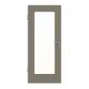HUGA drzwi wewnętrzne taupe (kolor ciemnoszaro-brązowy) lakier matowy Basic z przeszkleniem LA 8
