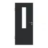 HUGA drzwi wewnętrzne antracyt podobny do RAL 7016 lakier matowy Basic z przeszkleniem 4 LA na środku
