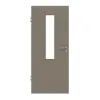 HUGA drzwi wewnętrzne taupe (kolor ciemnoszaro-brązowy) lakier matowy Basic z przeszkleniem LA 4 na środku