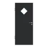 HUGA drzwi wewnętrzne antracyt podobny do RAL 7016 lakier matowy Basic z przeszkleniem LA 6 romb