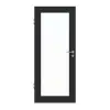 HUGA drzwi wewnętrzne antracyt podobny do RAL 7016 lakier matowy Basic z wycięciem na szybę LA 27