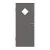 HUGA Drzwi wewnętrzne Hygge szary lakier Basic z przeszkleniem LA-6 romb