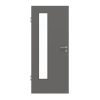 HUGA Drzwi wewnętrzne Hygge szary lakier Basic z przeszkleniem LA-24 po stronie zawiasów