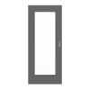 HUGA Drzwi przesuwne Hygge szare Lakier Podstawowy z przeszkleniem LA 8