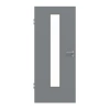 HUGA Drzwi wewnętrzne Ultra matowy Hygge szary Durat Basic Versio z przeszkleniem LA 24 centralnie