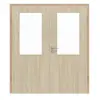Drzwi dwuskrzydłowe Basic dąb Bernstein 4.16 z przeszkleniem i ościeżnicą