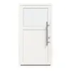 Drzwi zewnętrzne z tworzywa sztucznego F002 Premium z wycięciem na szybę