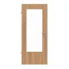 LEBO drzwi wewnętrzne Euro dąb deskowany matowy fornirowane drewnem naturalnym z przeszkleniem 1 LA 16-40