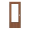 LEBO Drzwi przesuwne Sapeli Matowe fornirowane z litego drewna z przeszkleniem 1 LA 16-40