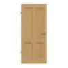 Drzwi wewnętrzne TE-4 dąb bezsęczny drewno lite