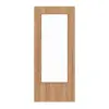 HÖRMANN drzwi przesuwne Euro dąb deskowany matowy fornir z drewna litego z przeszkleniem LA-DIN