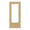 HÖRMANN drzwi przesuwne wzdłuż dąb dziki matowy fornir z drewna litego z przeszkleniem LA-DIN