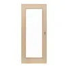 HÖRMANN drzwi przesuwne wzdłuż Can. klon matowy, fornir z drewna litego z wycięciem na szybę LA duży
