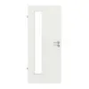 WESTAG drzwi wewnętrzne sira biały (podobny do RAL 9003) WestaLack Soft z przeszkleniem LA-1B po stronie zawiasów