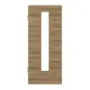 HÖRMANN drzwi wewnętrzne dąb naturalny wzdłuż Duradecor ProLine z przeszkleniem LA 24 na środku