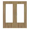 HÖRMANN drzwi dwuskrzydłowe dąb naturalny Duradecor ProLine z przeszkleniem LA-DIN z ościeżnicą