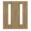 HÖRMANN drzwi dwuskrzydłowe dąb naturalny Duradecor ProLine z przeszkleniem LA 24 na środku z ościeżnicą