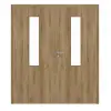 HÖRMANN drzwi 2-skrzydłowe Natureiche Duradecor ProLine z przeszkleniem LA 4 na środku z ościeżnicą
