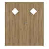 HÖRMANN drzwi dwuskrzydłowe Natureiche Duradecor ProLine z przeszkleniem LA 6 romb z ościeżnicą