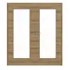 HÖRMANN drzwi dwuskrzydłowe dąb naturalny wzdłuż Duradecor ProLine z przeszkleniem LA 8 z ościeżnicą