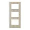 HÖRMANN drzwi przesuwne szczotkowane modrzew jasny Duradecor ProLine z przeszkleniem LA 11
