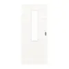 HÖRMANN drzwi przesuwne biel szczotkowana wzdłuż Duradecor ProLine z przeszkleniem 4 LA na środku