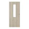 HÖRMANN drzwi przesuwne szczotkowane modrzew jasny Duradecor ProLine z przeszkleniem 4 LA na środku