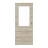 HÖRMANN drzwi przesuwne szczotkowane modrzew jasny wzdłuż Duradecor ProLine z przeszkleniem LA 7