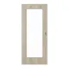 HÖRMANN drzwi przesuwne szczotkowany modrzew jasny Duradecor ProLine z przeszkleniem LA 8