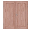 Drzwi podwójne TE-18 z drewna larchowego litego z ościeżnicą