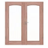 Drzwi podwójne TE-19 z drewna larchowego litego z ościeżnicą